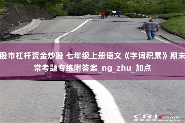 股市杠杆资金炒股 七年级上册语文《字词积累》期末常考题专练附答案_ng_zhu_加点